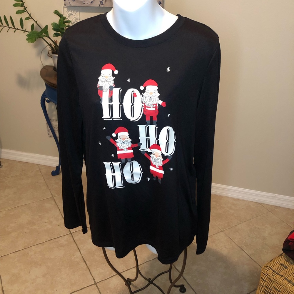 NWT Jammies For Your Families Boys Santa Christmas  Pajama Top 18 / 20